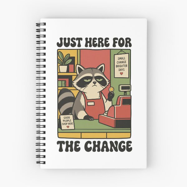 Item preview, Funny Raccoon Cashier Just Here For The Change designed and sold by SayMaria.