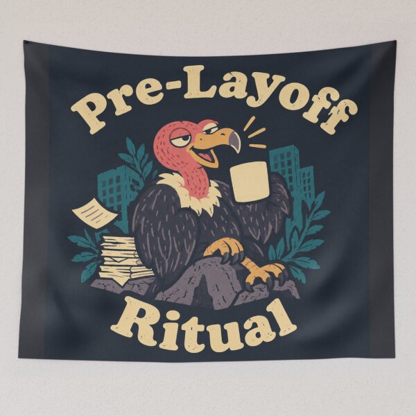 Item preview, Pre Layoff Ritual Corporate Office Satire Boss Vulture designed and sold by Yellowriversss.