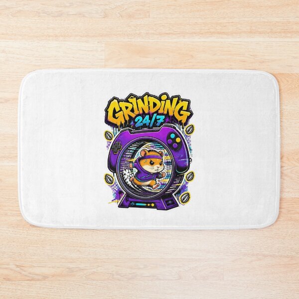 Item preview, Grinding 24/7 Hamster Gamer Sticker | Funny Graffiti Gaming Animal Design designed and sold by Panom Suavichien.