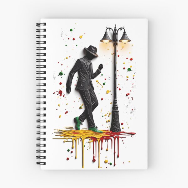Item preview, Dancing Man Under Streetlamp Watercolor Art designed and sold by Pawfect Vibes Hub.
