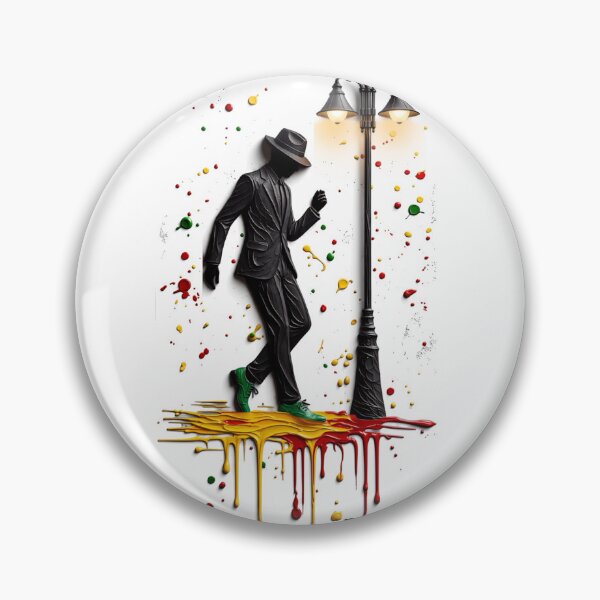 Item preview, Dancing Man Under Streetlamp Watercolor Art designed and sold by Pawfect Vibes Hub.