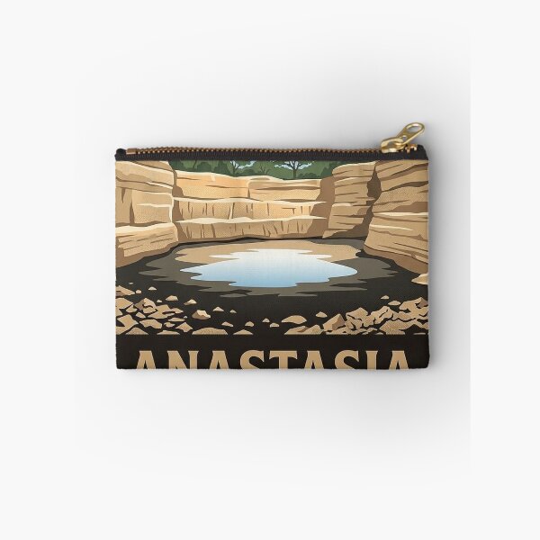 Item preview, Anastasia State Park Coquina Quarry Vintage Poster Sticker designed and sold by DetourDgn.
