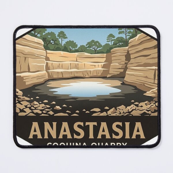 Item preview, Anastasia State Park Coquina Quarry Vintage Poster Sticker designed and sold by DetourDgn.