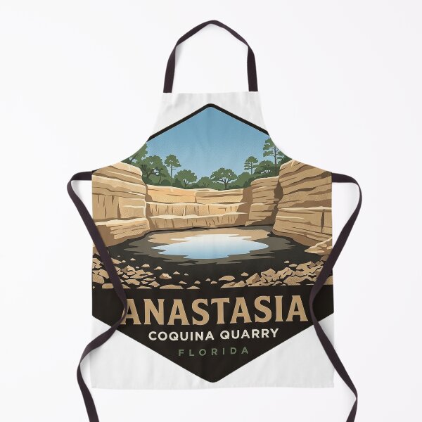 Item preview, Anastasia State Park Coquina Quarry Vintage Poster Sticker designed and sold by DetourDgn.