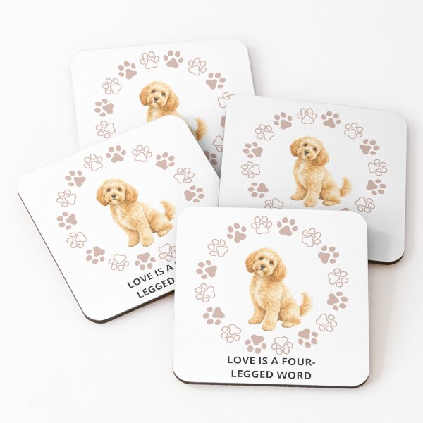 Item preview, Love Is A Four-Legged Word Cute Dog Paw Wreath Design designed and sold by Jani045.