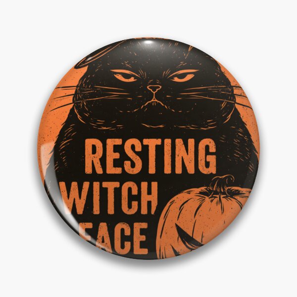 Item preview, Resting Witch Face Black Cat Spooky Halloween designed and sold by NicolasGlowArt.