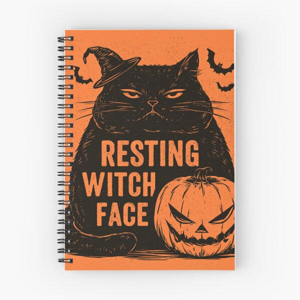 Item preview, Resting Witch Face Black Cat Spooky Halloween designed and sold by NicolasGlowArt.