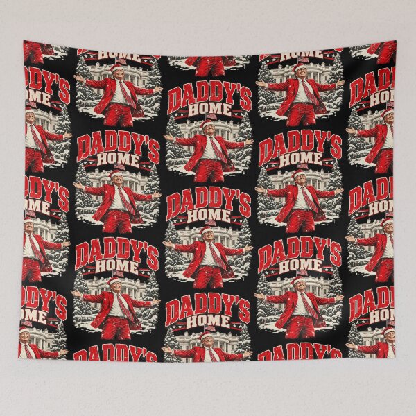 Item preview, Funny Daddy's Home Trump Ugly Christmas Sweater Xmas Pajamas designed and sold by Machomanshop.