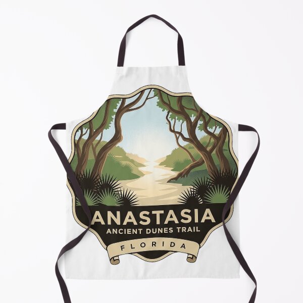 Item preview, Anastasia State Park Ancient Dunes Trail Retro Badge Sticker designed and sold by DetourDgn.