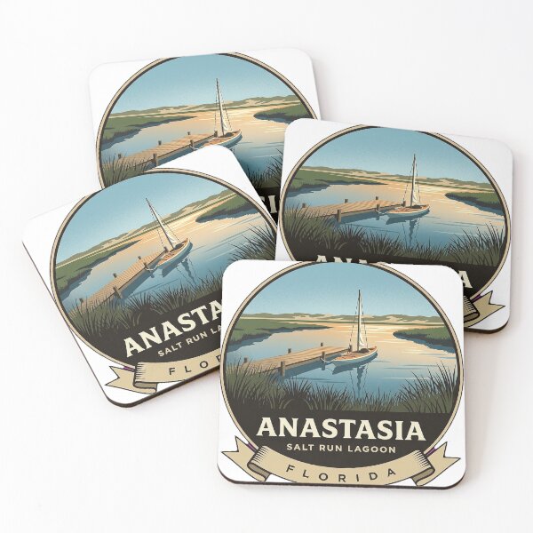 Item preview, Anastasia State Park Salt Run Lagoon Crest Sticker designed and sold by DetourDgn.