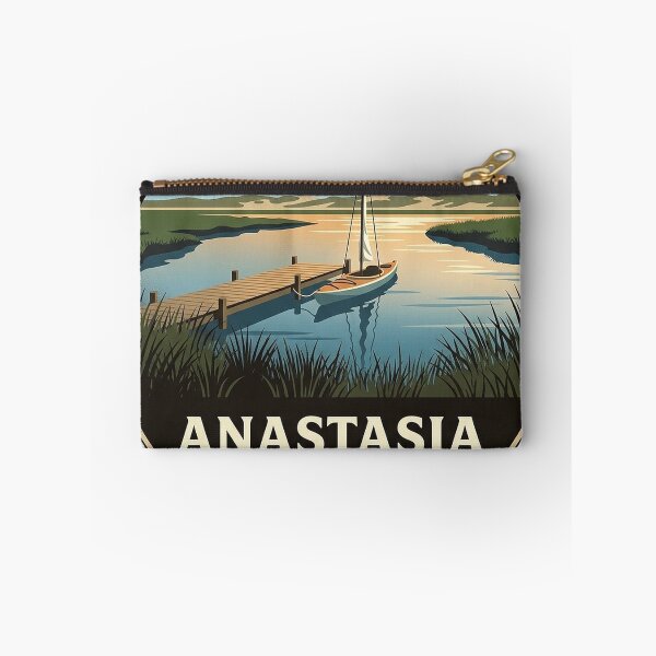 Item preview, Anastasia State Park Salt Run Lagoon Crest Sticker designed and sold by DetourDgn.