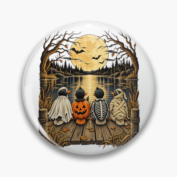 Item preview, Duck Hunting Halloween Costume Ducks Moon Scene designed and sold by Machomanshop.