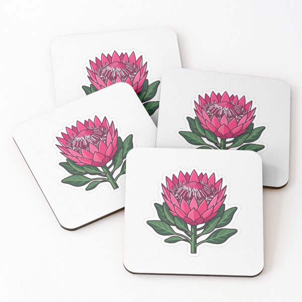 Item preview, Vibrant Pink Protea Flower Illustration designed and sold by Owcomm.