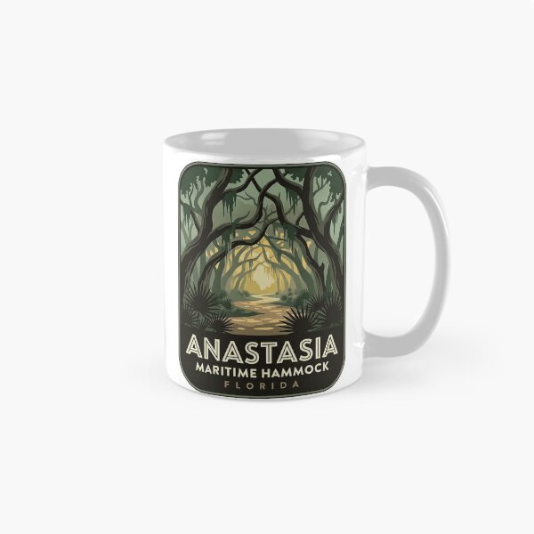 Item preview, Anastasia State Park Maritime Hammock Art Deco Sticker designed and sold by DetourDgn.
