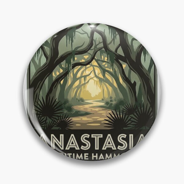Item preview, Anastasia State Park Maritime Hammock Art Deco Sticker designed and sold by DetourDgn.