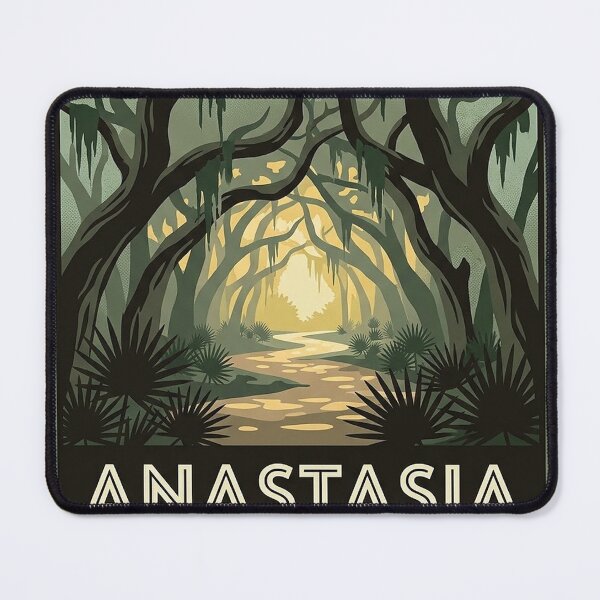 Item preview, Anastasia State Park Maritime Hammock Art Deco Sticker designed and sold by DetourDgn.