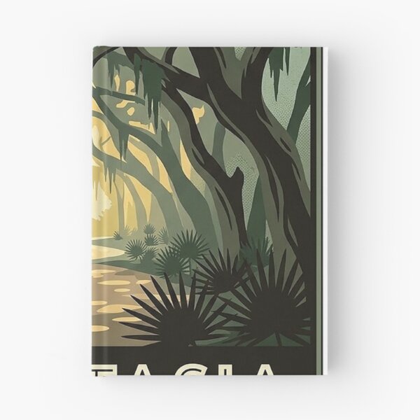 Item preview, Anastasia State Park Maritime Hammock Art Deco Sticker designed and sold by DetourDgn.