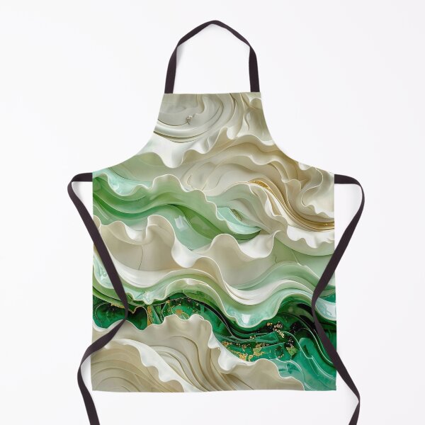 Item preview, Polished Malachite and Gold Geometric Relief designed and sold by Vicky Brago-Mitchell®.