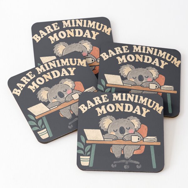 Item preview, Bare Minimum Monday Sleepy Koala Office Humor designed and sold by Yellowriversss.