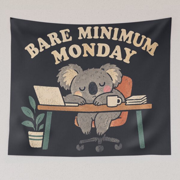 Item preview, Bare Minimum Monday Sleepy Koala Office Humor designed and sold by Yellowriversss.