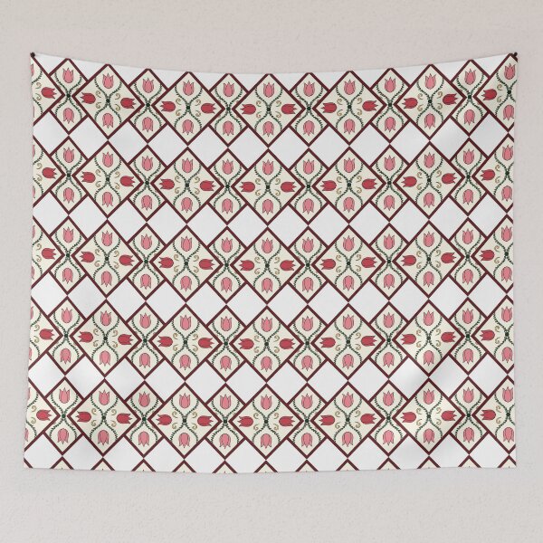Item preview, Antique Tulip Mosaic Pattern designed and sold by Little Dora Art.