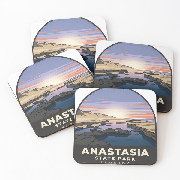Item preview, Anastasia State Park Coquina Point Dawn Sticker designed and sold by DetourDgn.