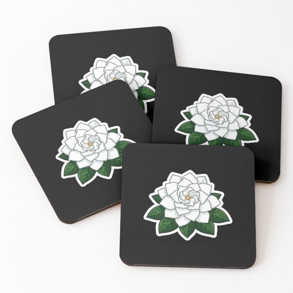 Item preview, Elegant White Gardenia Flower with Leaves designed and sold by Owcomm.