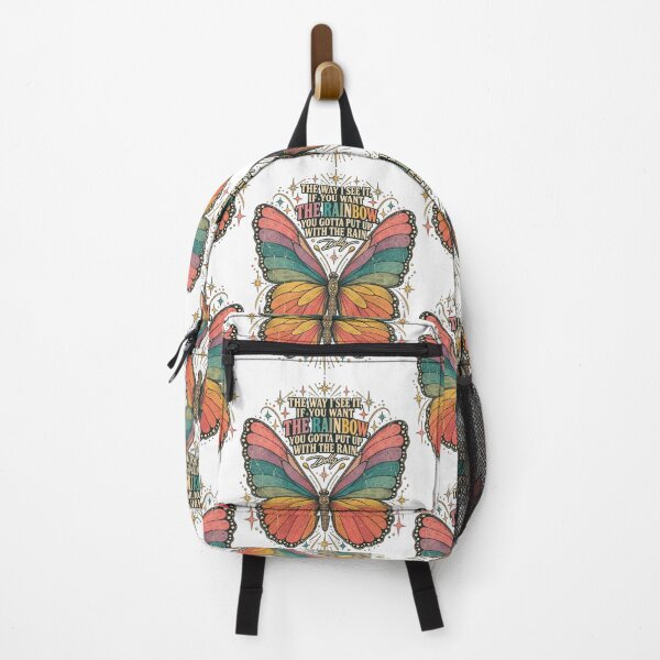 Item preview, Vintage Rainbow Butterfly Inspirational Quote Retro Aesthetic Design designed and sold by Machomanshop.