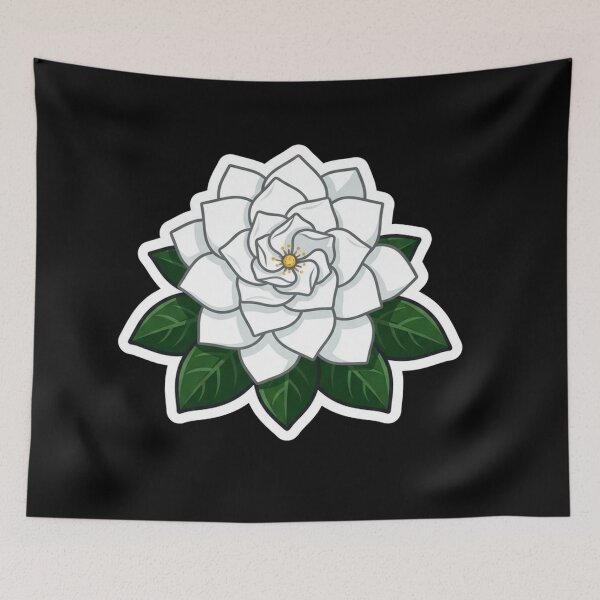 Item preview, Elegant White Gardenia Flower with Leaves designed and sold by Owcomm.