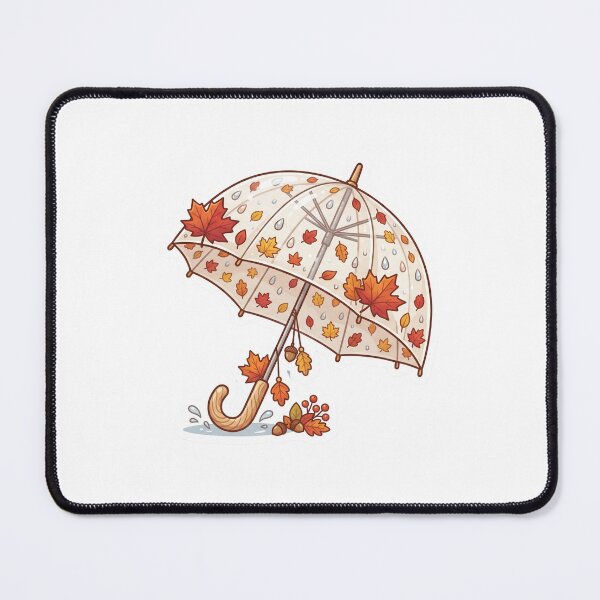 Item preview, Transparent Autumn Umbrella with Fall Maple Leaves Sticker designed and sold by Mellow Doodle Co..