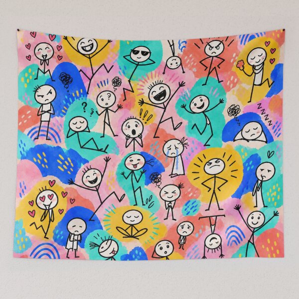 Item preview, A Crowd of Colorful Emotions designed and sold by Qenlo.
