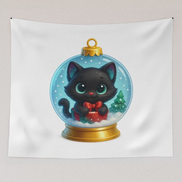 Item preview, Cute Cat in Snow Globe Christmas Winter Design designed and sold by PrintCreations9.