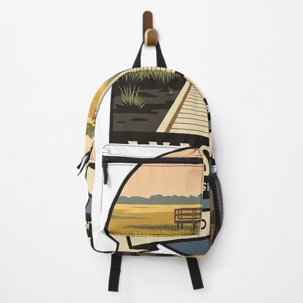 Item preview, Anastasia State Park Salt Marsh Boardwalk Crest Sticker designed and sold by DetourDgn.