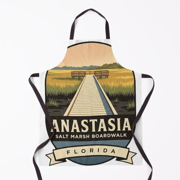 Item preview, Anastasia State Park Salt Marsh Boardwalk Crest Sticker designed and sold by DetourDgn.