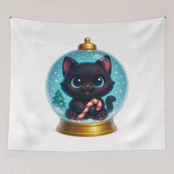 Item preview, Cute Cat in Snow Globe Christmas Winter Design designed and sold by PrintCreations9.