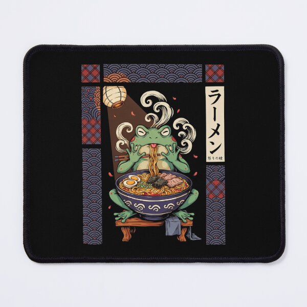 Item preview, Grumpy Frog Eating Ramen designed and sold by Millsoft.