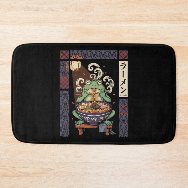 Item preview, Grumpy Frog Eating Ramen designed and sold by Millsoft.