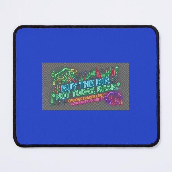 Item preview, Neon Bull vs Bear Buy The Dip Options Trader Art designed and sold by RradhaDesigns.