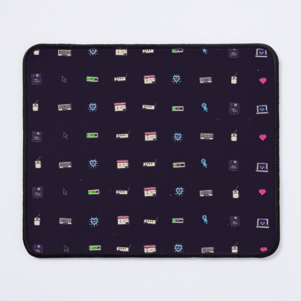 Item preview, 90s PC Retro Computer Love Y2K OS Pixel Art Micro Icon Seamless Pattern designed and sold by KungPowUnicorn.