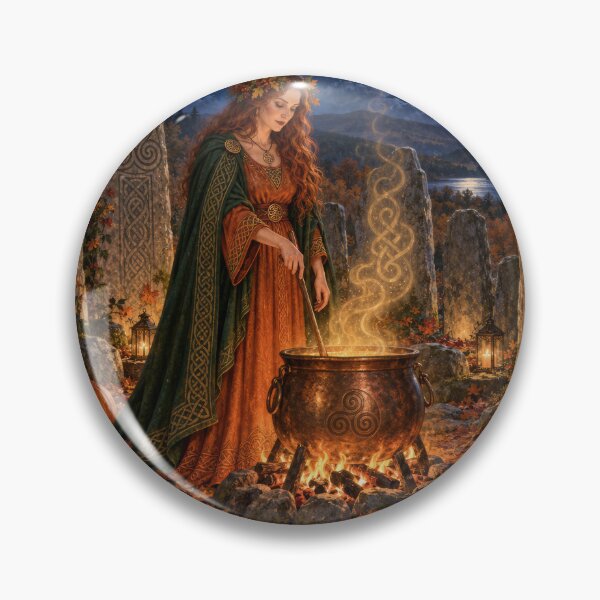 Item preview, Samhain Fire at the Stone Circle designed and sold by thewandswant.