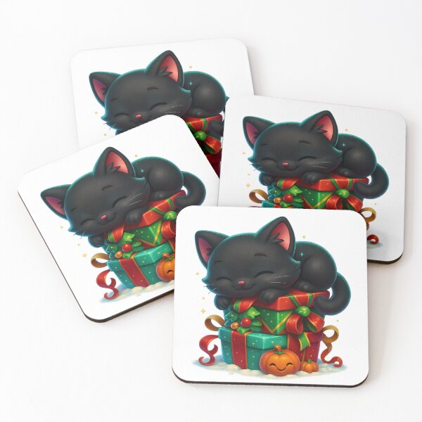 Item preview, Cute Sleeping Cat on Christmas Presents designed and sold by PrintCreations9.