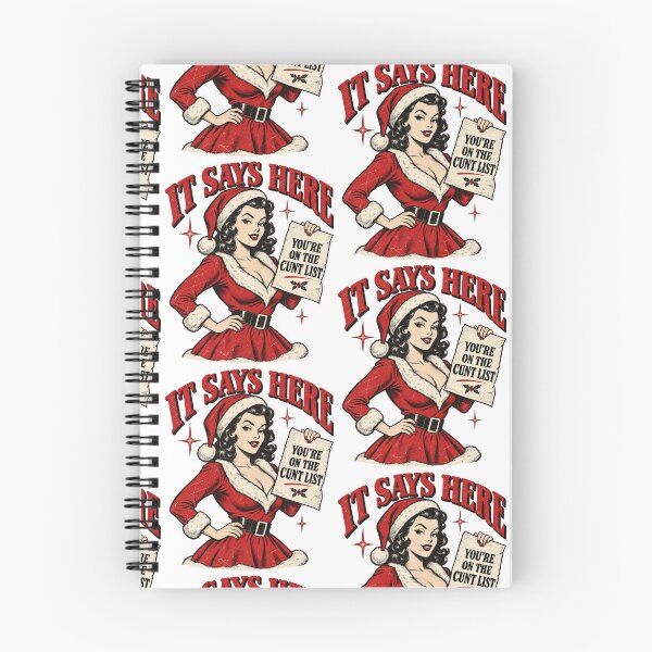 Item preview, Funny Retro Christmas Pin Up Girl Naughty List Sarcastic Design designed and sold by Machomanshop.