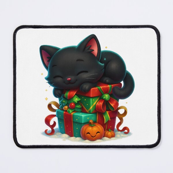 Item preview, Cute Sleeping Cat on Christmas Presents designed and sold by PrintCreations9.