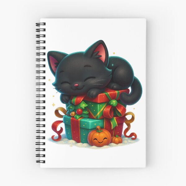 Item preview, Cute Sleeping Cat on Christmas Presents designed and sold by PrintCreations9.