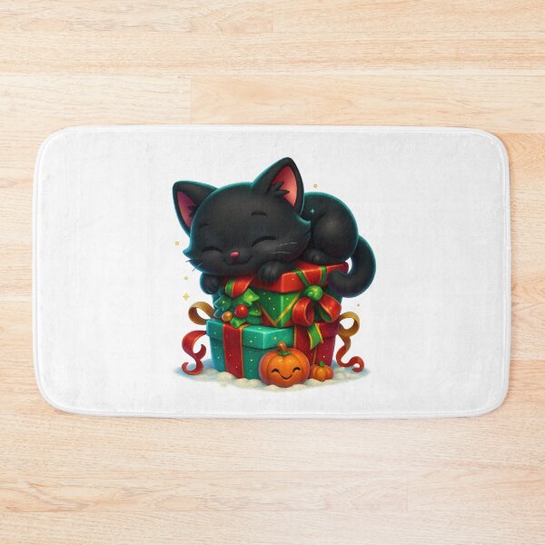 Item preview, Cute Sleeping Cat on Christmas Presents designed and sold by PrintCreations9.