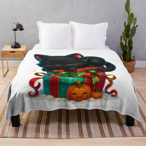 Item preview, Cute Sleeping Cat on Christmas Presents designed and sold by PrintCreations9.