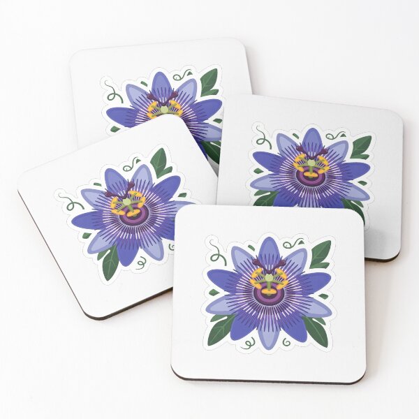 Item preview, Vibrant Purple Passion Flower Botanical Illustration designed and sold by Owcomm.