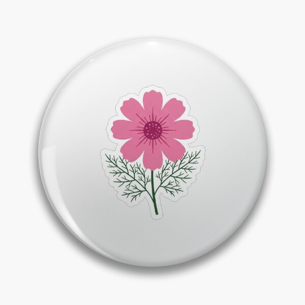 Item preview, Pretty Pink Cosmos Flower Botanical Illustration designed and sold by Owcomm.