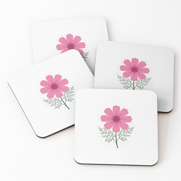 Item preview, Pretty Pink Cosmos Flower Botanical Illustration designed and sold by Owcomm.