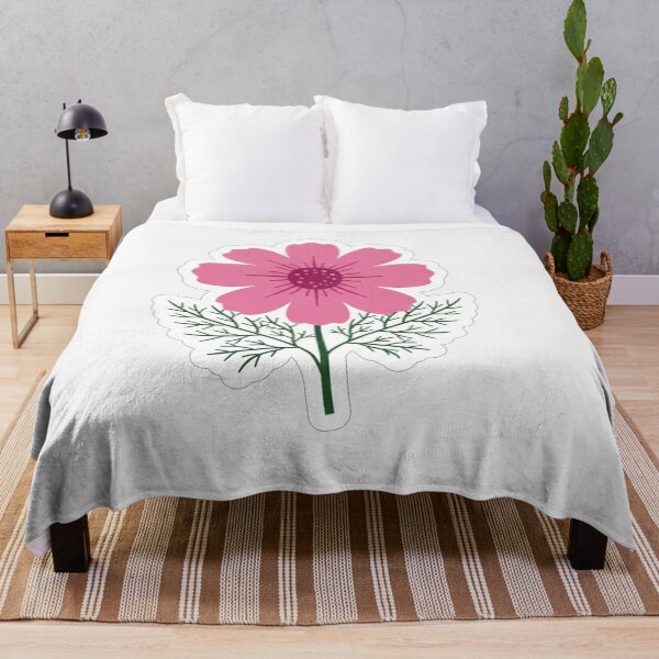 Item preview, Pretty Pink Cosmos Flower Botanical Illustration designed and sold by Owcomm.